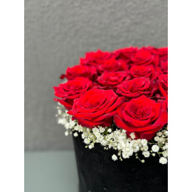 KADİFE KUTUDA KIRMIZI GÜLLER